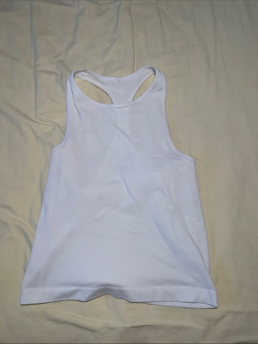Free People White Racerback Tank Top